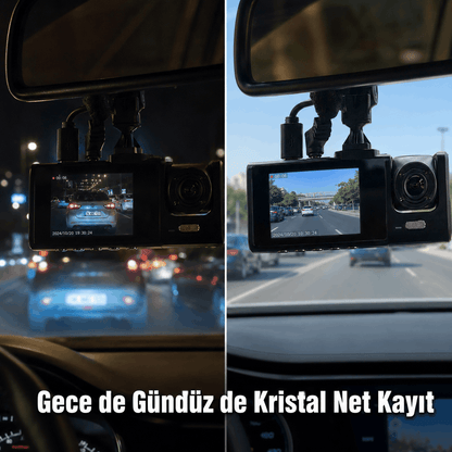TeknoMiya 3 Kameralı 1080P Full HD Araç İçi Kamera