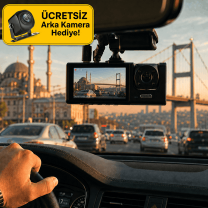 TeknoMiya 3 Kameralı 1080P Full HD Araç İçi Kamera